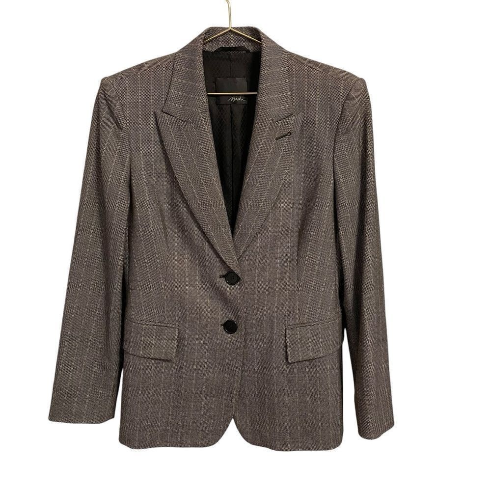 MASKA Italian Wool Blazer 2 Button Classic Office Wear Size 10